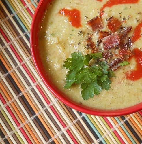 bacon-leek-cauliflower-soup