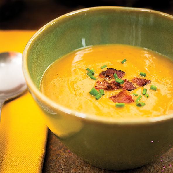 paleo sweet potato bacon soup