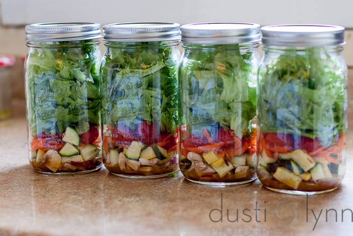 mason jar lunch salads