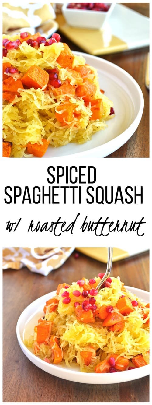 Spiced Spaghetti Squash with Roasted Butternut