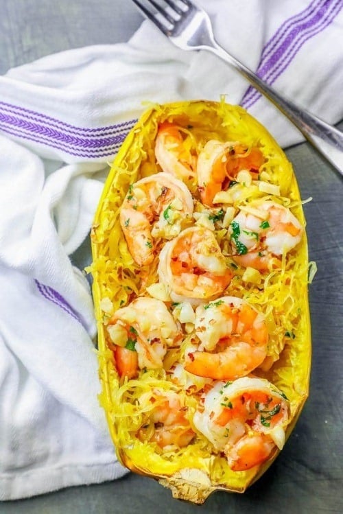 keto-spaghetti-squash-shrimp-scampi-boats