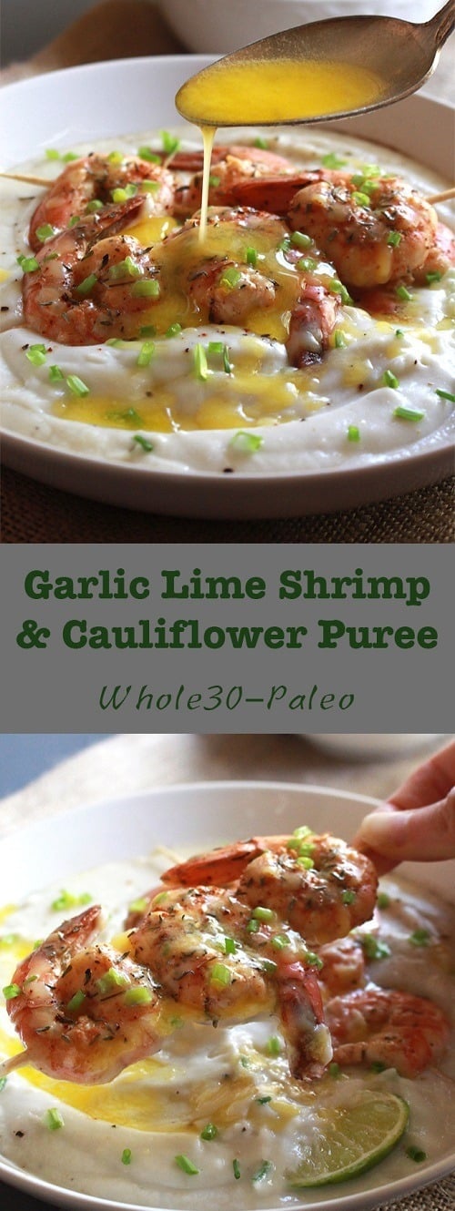 Whole30-Garlic-Lime-Shrimp-With-Cauliflower-Puree