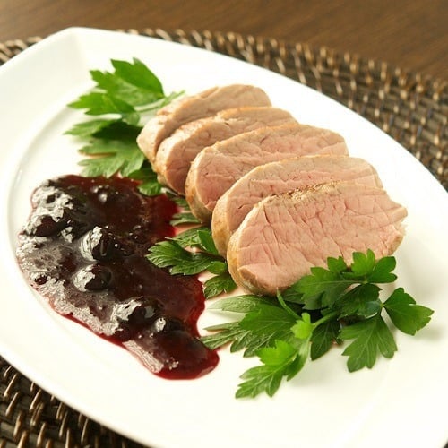 sous-vide-pork-tenderloin-blueberry-gastrique