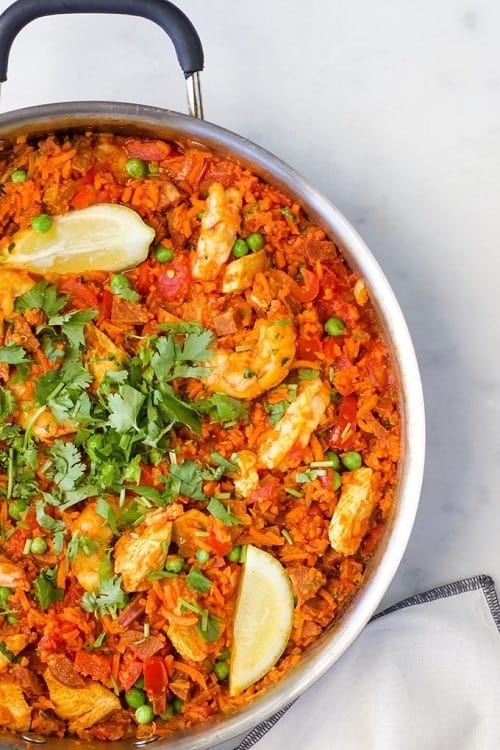 spiralized-carrot-rice-paella