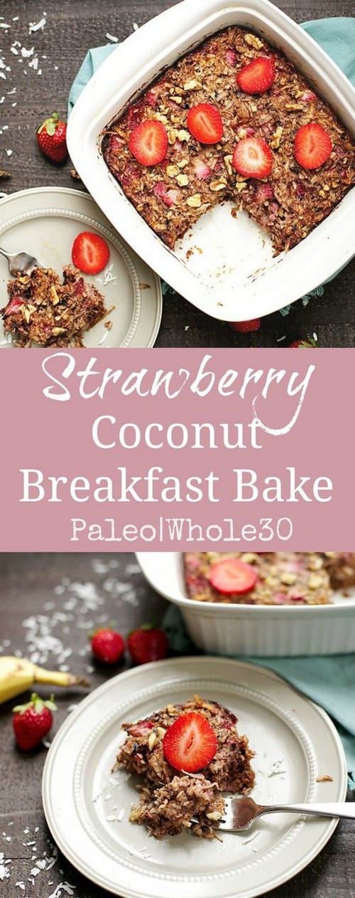 Strawberry Coconut Breakfast Bake