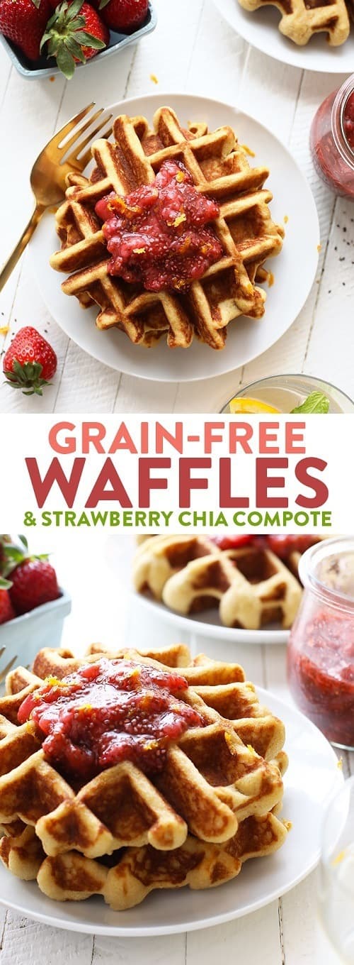 whole30-waffles-with-homemade-strawberry-chia-compote