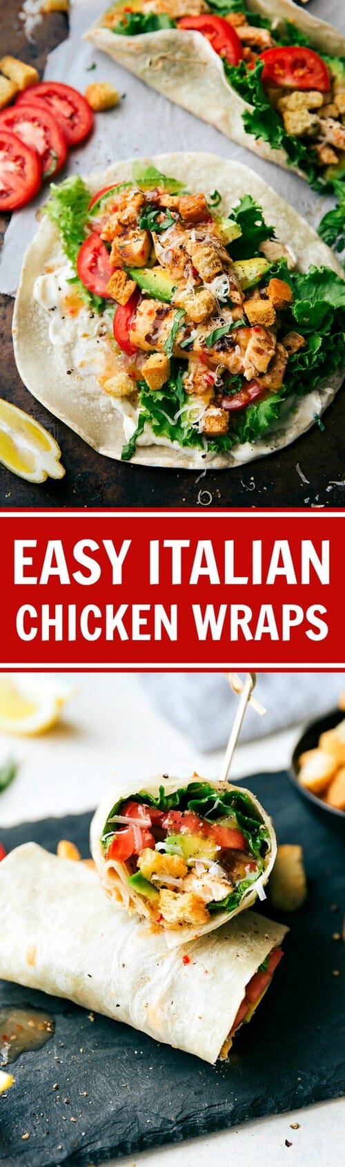 Mediterranean 10-Minute Italian Chicken Wraps