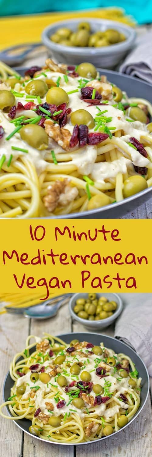 10 Minute Mediterranean Vegan Pasta