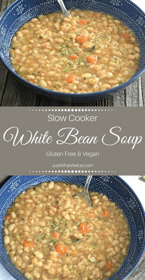 Mediterranean Slow Cooker White Bean Soup