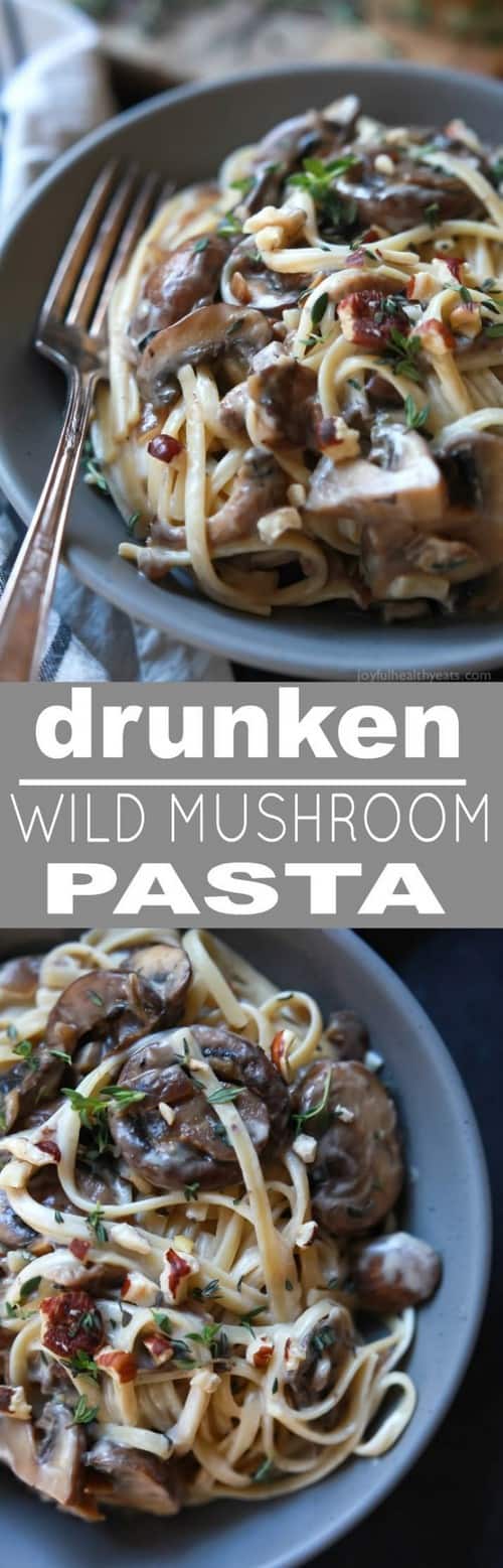 Mediterranean Drunken Wild Mushroom Pasta