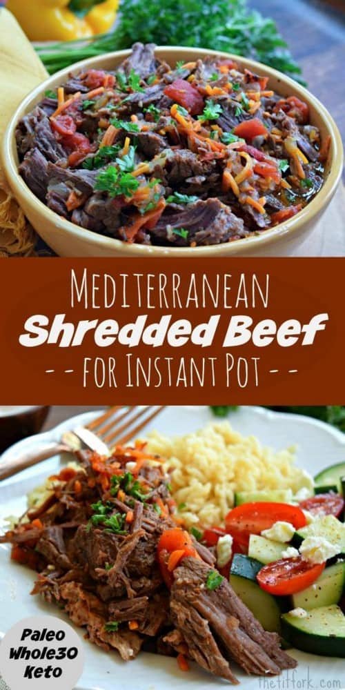 Mediterranean Instant Pot Shredded Beef