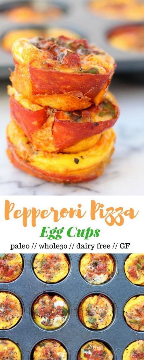 Whole30 Pepperoni Pizza Egg Cups