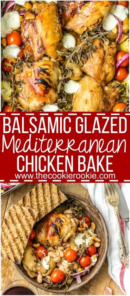 Balsamic Glazed Mediterranean Chicken Bake