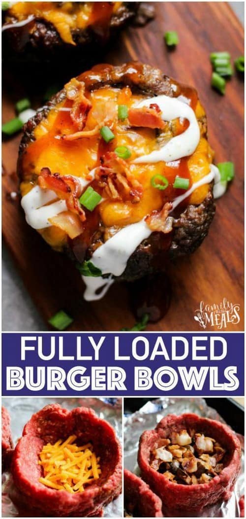 Keto Fully Loaded Burger Bowls