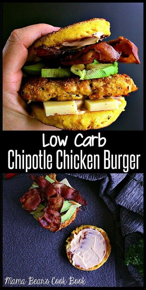 Keto Low Carb Chipotle Chicken Burger
