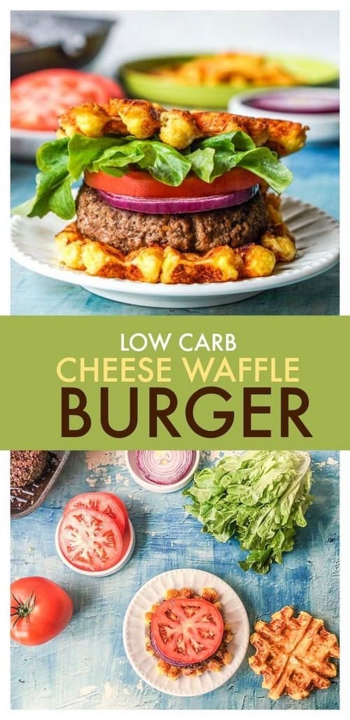 Low Carb Cheese Waffle Burger