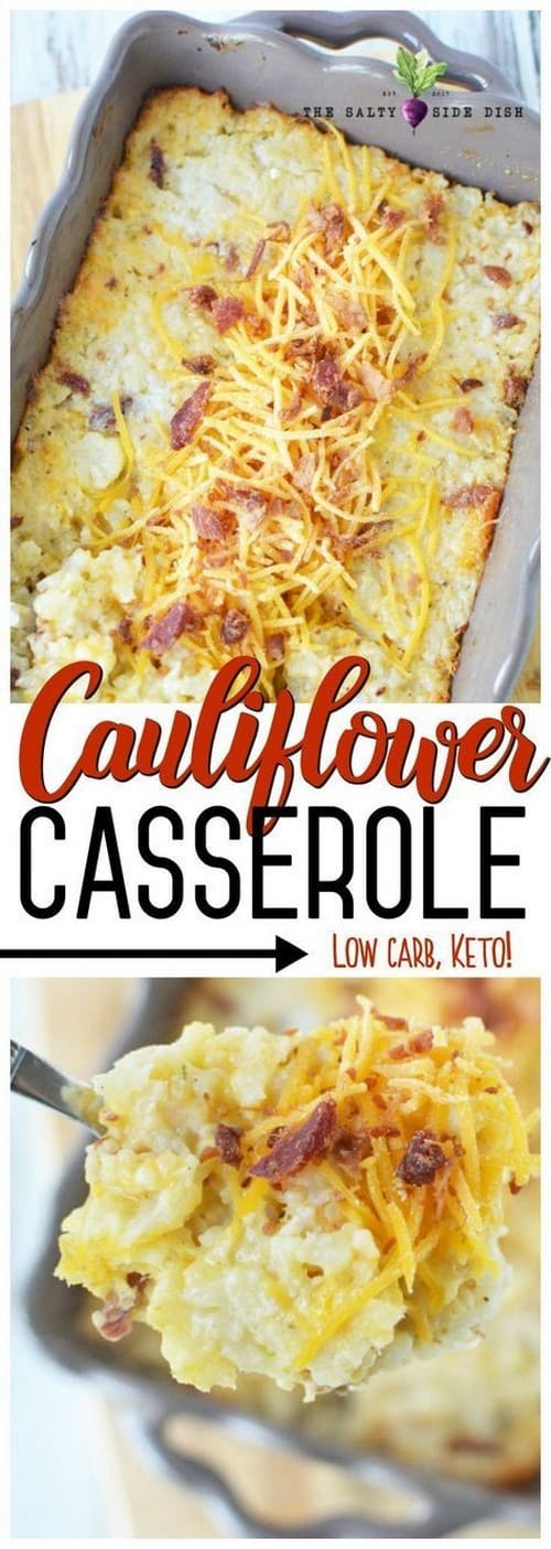 Keto Loaded Cauliflower Casserole