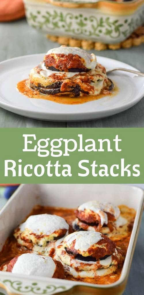 Keto Eggplant Ricotta Stacks