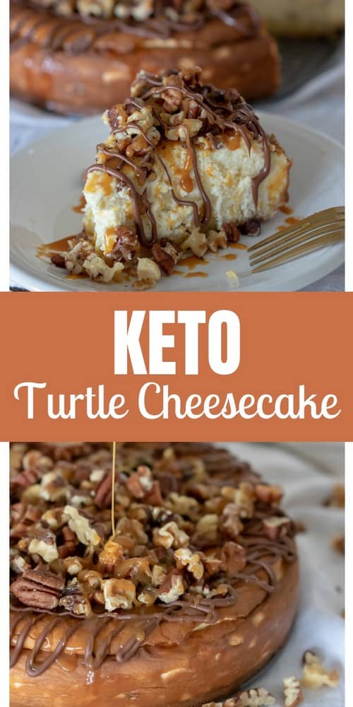 Keto Caramel Pecan Turtle Cheesecake