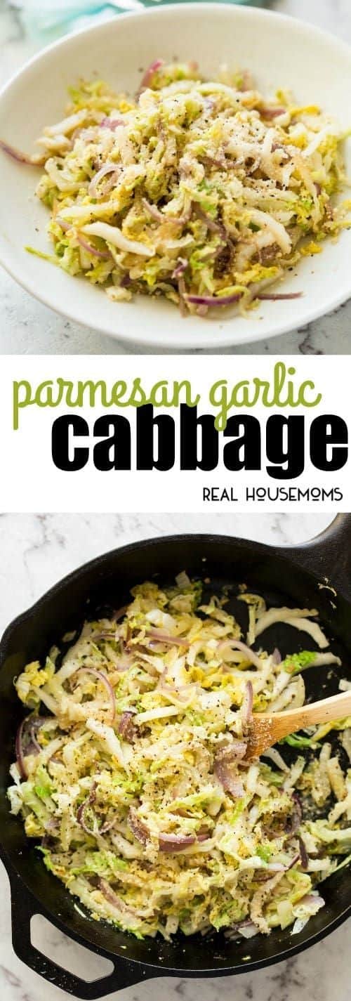 Keto Parmesan Garlic Cabbage