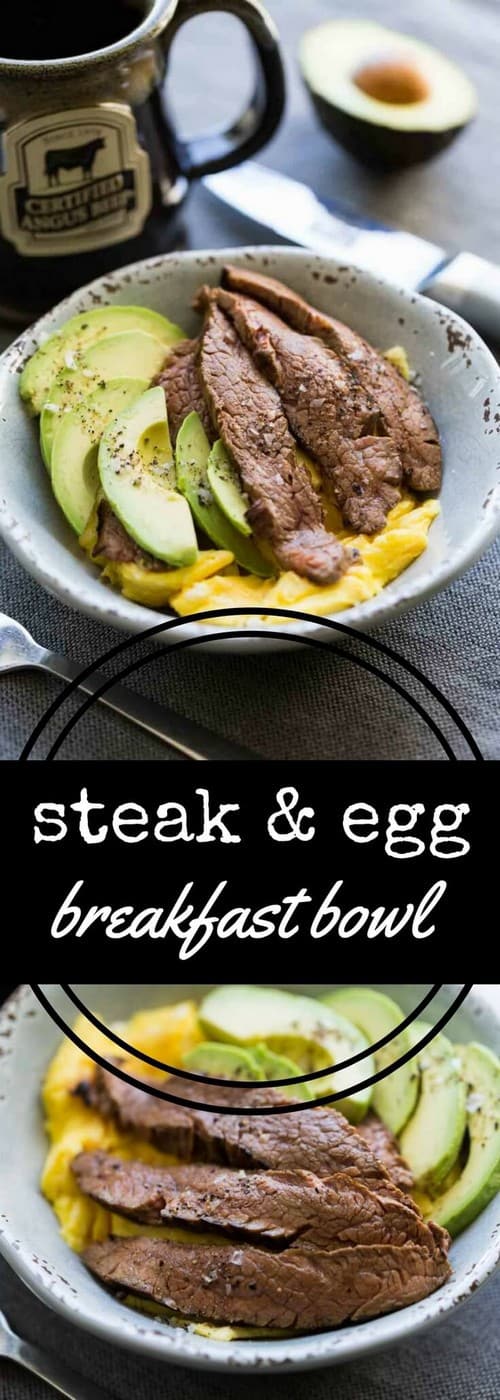 Keto Steak and Egg Breakfast Bowl