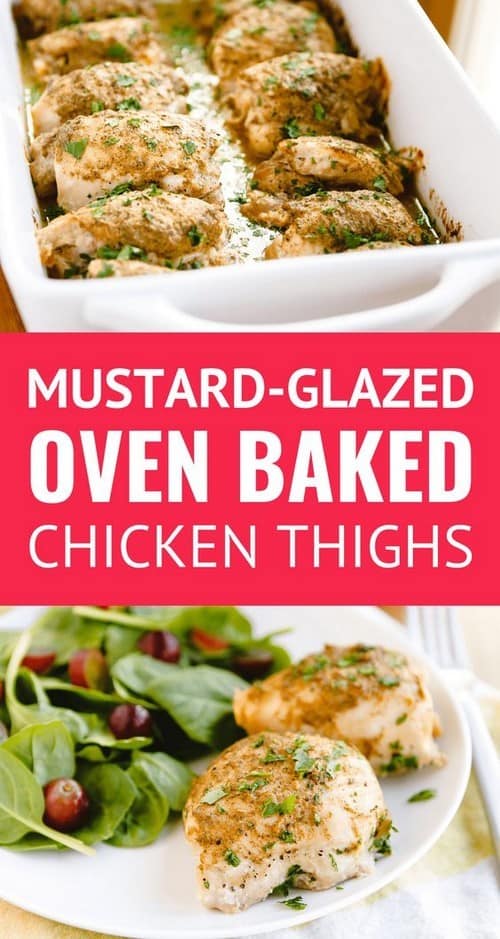 Keto 30-Minute Mustard-Glazed Oven Baked Chicken Thighs