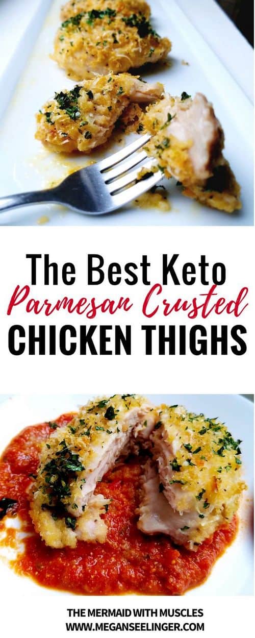 Keto Parmesan Crusted Chicken Thighs