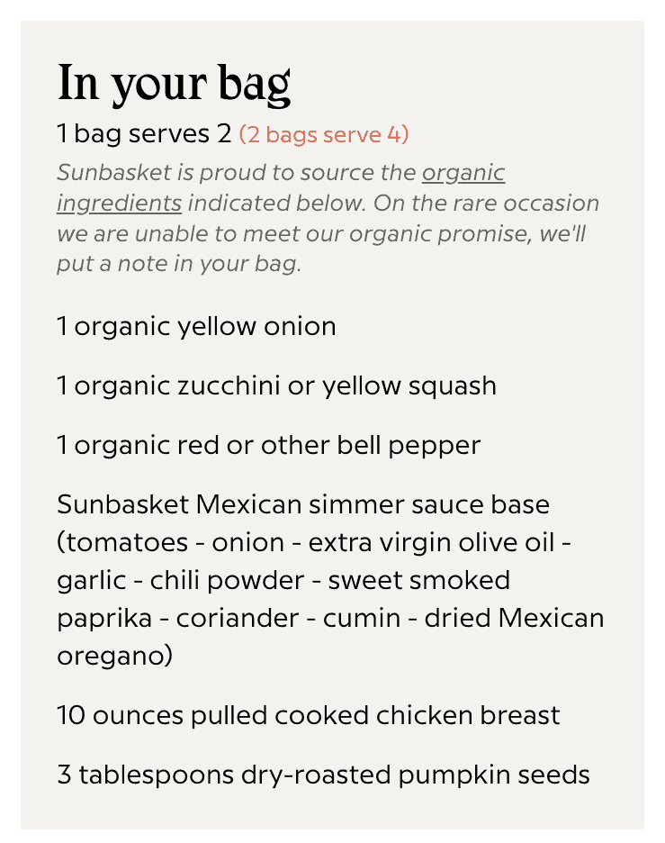 sunbasket ingredients